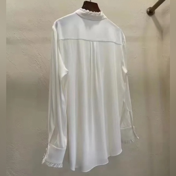 Theory Ivory Modern Silk Shirt - Picture 6 of 10